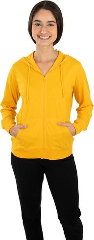Cottonhood Lightweight Hoodies for Women, Zip Up Hoodie – Soft Jersey Long Sleeve, Hooded Sweatshirt in Saudi Arabia