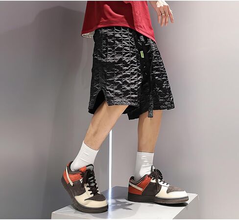 MOKEWEN Men's Drawstring Techwear Jogger Cargo Streetwear Shorts with Pockets in Kuwait