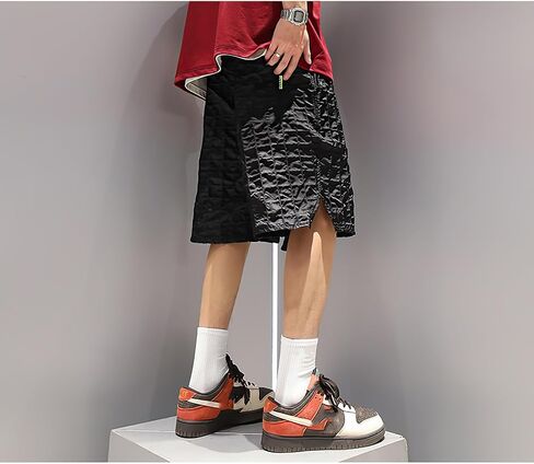 MOKEWEN Men's Drawstring Techwear Jogger Cargo Streetwear Shorts with Pockets in Kuwait