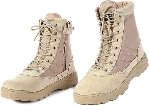Tebapi Mens Backpacking Boots Military Leather Boots for Men Bot Infantry Tactical Boots Army Bots Army Shoes Hombre in Kuwait