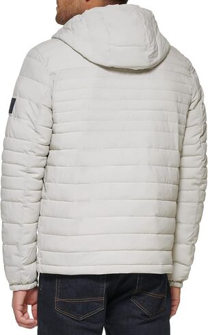 Tommy Hilfiger Men's Stretch Poly Hooded Packable Jacket, Port, Medium in Kuwait