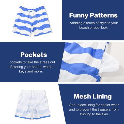 جذوع جويسون للسباحة تجف بسرعة 5 بوصات سراويل استحمام بدلات الاستحمام مع جيوب بطانة شبكية in Kuwait