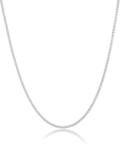 925 Sterling Silver Singapore Chain Clasp Clasp Paperclace Necklace for Women Farndicling سلسلة 2mm2.5mmmmm4mm5mmms لها in Kuwait