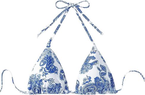 SOLY HUX Women's Summer Floral Print Halter Bikini Tops Tie Back Padded Swimsuit Top Beachwear in Saudi Arabia