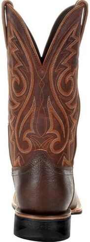 Mens Brown Cowboy Boots Square Toe Shoes Fall Boots for Men Leather Country Work Boot in Kuwait