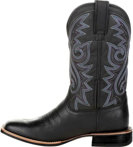 Mens Brown Cowboy Boots Square Toe Shoes Fall Boots for Men Leather Country Work Boot in Kuwait