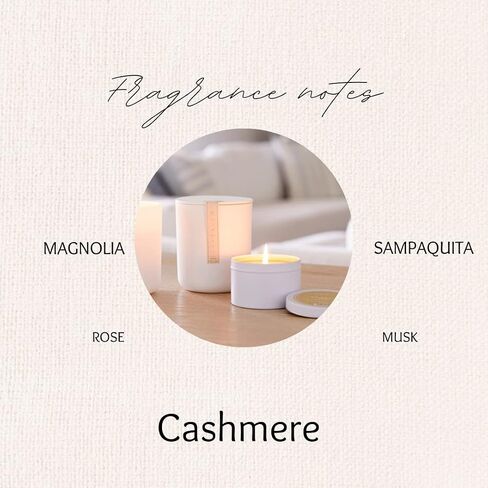 Hillhouse Naturals Reed Diffuser Set - Cashmere Scent Diffuser - Reed Diffusers for Home with Long Lasting Fragrance – 6 oz Oil – Diffuse Time 4-6 Months – Made in The USA in Saudi Arabia