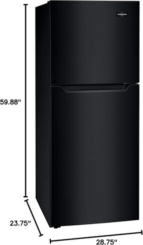Frigidaire 11.6 Cu. Ft. Compact ADA Top Freezer Refrigerator in Black with Electronic Control Panel, Reversible Door Swing, ENERGY STAR in Saudi Arabia