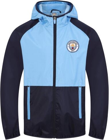 Manchester City FC Gift Mens Shower Jacket Windbreaker Peaked Hood Navy XXL in Kuwait