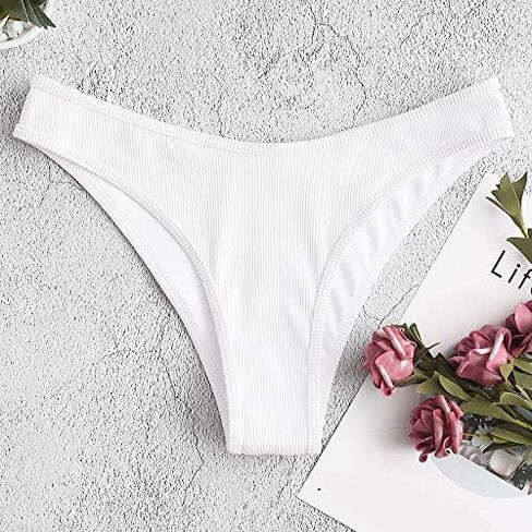 ZAFUL Women Cheeky Bikini Bottoms Wave Swimsuit Swim Briefs Bathing Basic Suit Bottom in Saudi Arabia