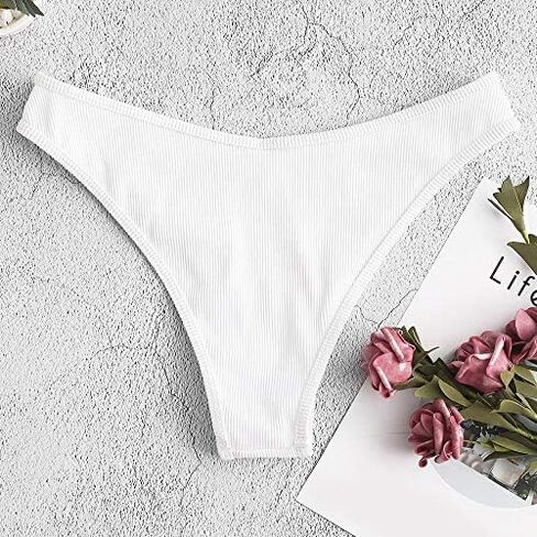 ZAFUL Women Cheeky Bikini Bottoms Wave Swimsuit Swim Briefs Bathing Basic Suit Bottom in Saudi Arabia
