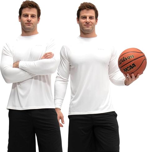 Kista 2 Pack Men Long Sleeve القمصان الجافة السريعة Upf 50+ Garage Garden Fishing Running Lightweight Homewear in Kuwait