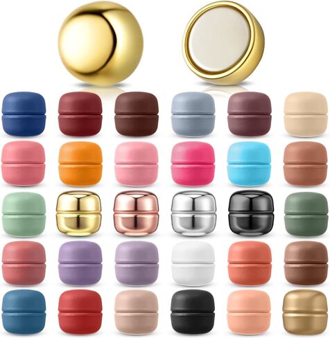 Janinka 30 Pairs Strong Hijab Magnets Pins for Women No-snag Multi-use Hijab Magnetic Buttons Bulk Colorful Pinless Magnetic Clasp for Hijabs Scarf Veil Clothes Dress in Saudi Arabia