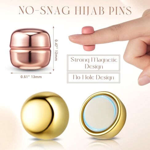 Janinka 30 Pairs Strong Hijab Magnets Pins for Women No-snag Multi-use Hijab Magnetic Buttons Bulk Colorful Pinless Magnetic Clasp for Hijabs Scarf Veil Clothes Dress in Saudi Arabia