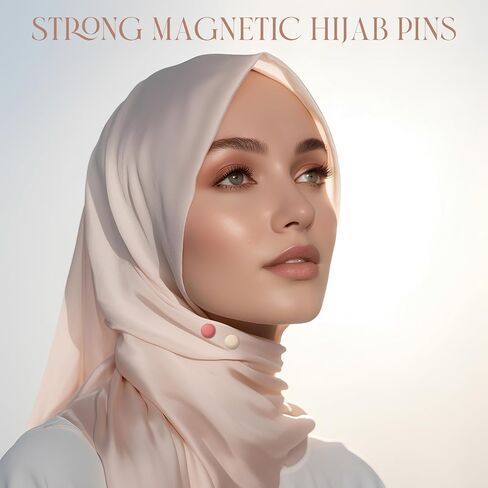 Janinka 30 Pairs Strong Hijab Magnets Pins for Women No-snag Multi-use Hijab Magnetic Buttons Bulk Colorful Pinless Magnetic Clasp for Hijabs Scarf Veil Clothes Dress in Saudi Arabia