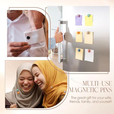 Janinka 30 Pairs Strong Hijab Magnets Pins for Women No-snag Multi-use Hijab Magnetic Buttons Bulk Colorful Pinless Magnetic Clasp for Hijabs Scarf Veil Clothes Dress in Saudi Arabia