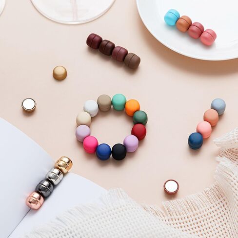 Janinka 30 Pairs Strong Hijab Magnets Pins for Women No-snag Multi-use Hijab Magnetic Buttons Bulk Colorful Pinless Magnetic Clasp for Hijabs Scarf Veil Clothes Dress in Saudi Arabia