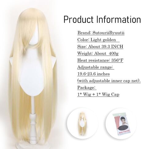 40IN Long Black Straight Wig Anime Fashion Women's Cosplay Role Play with Bangs for Halloween Comics comic con with Wig Cap Heat Resistant (Black) in Saudi Arabia