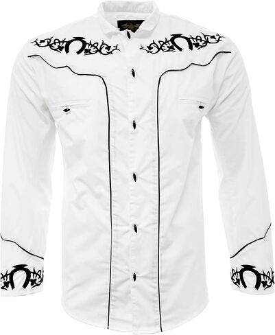 El General Men's Charro Shirt Camisa Charra Western Wear Color Blue Long Sleeve in Saudi Arabia