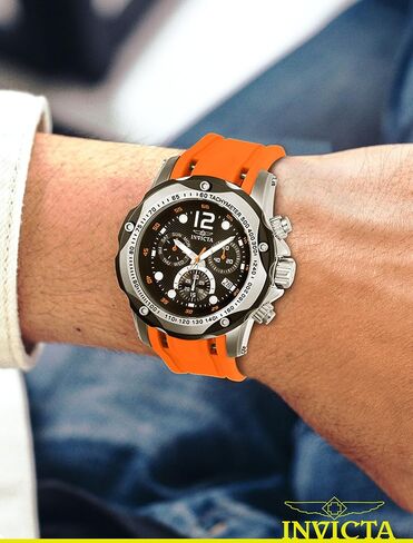 Invicta Men's 20072 Speedway Analog Display Swiss Quartz Orange Watch in Saudi Arabia