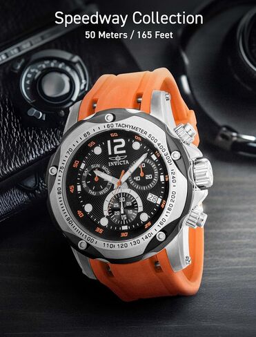 Invicta Men's 20072 Speedway Analog Display Swiss Quartz Orange Watch in Saudi Arabia
