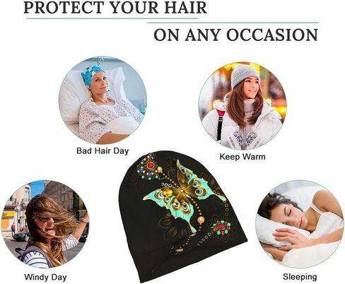 Watermelon Womens Slouchy Beanie Cotton Chemo Caps Cancer Headwear Hats Turban Baggy Skull Sleep Scarf in Saudi Arabia