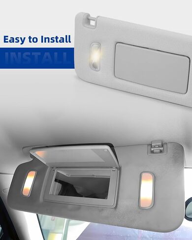 Left Driver Side Sun Sun مع مصابيح LED تناسب GMC Sierra/Sierra Denali 1500 2500 3500 شيفروليه سيلفرادو 1500 2500 3500 2014-2019 ، استبدل 23459655 (رمادي) in Kuwait