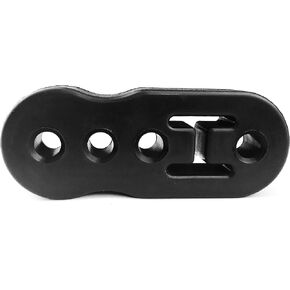 عادم شماعات كاتم الصوت عازل تركيب قوس أنبوب جلبة المطاط 4 ثقوب السيارة مركبة Universal Black Black Rubber 12mm (0.47 ")