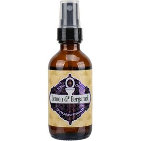 العرش الملكي قبل أن تذهب 4 أوقية الزجاج زجاجة مرحاض معطر الحمام رذاذ سبريتز ، الليمون والبرغموت ، الأصفر