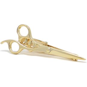 Barber scissors tie clip gold plated fashion men barber scissors tie clip (Gold)