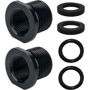 2 PCS Thread Adapters, 1/2×28 to 5/8×24 Aluminum Alloy Thread Adapters with O-Rings, Thread Adapter Connector Replacement Kit with Washers for Hose Oil Filter, Car Accessories
