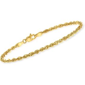 Ross-Simons 2.6mm 14kt Yellow Gold Rope-Chain Bracelet