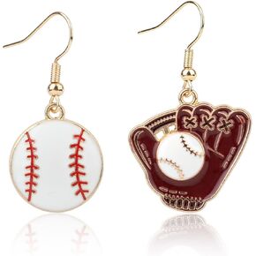 Baseball Earrings for Women, Ball Shape Dangle Earrings Sport Ball Dangle Earring Baseball Player Jewelry Baseball Mom Gifts Accessories Baseball Dangle Sports Earrings for Women