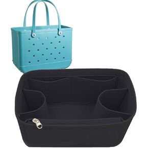 Rubber Beach Bag Organizer for Bogg Bag X-Large, Organizer Insert Accessories for Bogg Bag, Felt Insert Divider Pouch for Bogg Bag Accessories Organizing and Divide Space