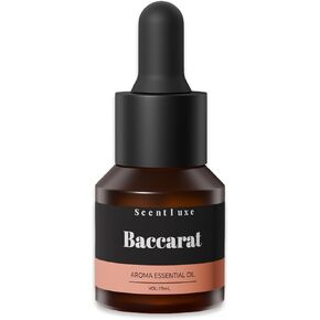 Aromatherapy Oil & Hotel Scent Oil Inspired Baccarat - Essential Oil Blend for HVAC, Cold-Air & Ultrasonic Diffusers 15mL Glass Dropper Bottle with Luxury 5-Star Hotel Ambiance Fragrance