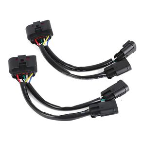 من 09-18 Dodge Ram Conversion Harnesses - الإسكان الرباعي إلى المصباح الأمامي - ترقية إضاءة شاحنتك 2pcs