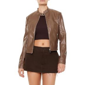 Forever 21 Women's Faux Leather Moto Jacket