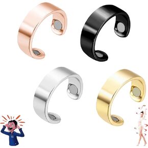 Calmi Ring, Magtherapy Lymphatic Drainage Titanium Ion Rings Lymph Nodes Acupuncture Therapy Open Olux Ring For Women Men Health Jewelry Gifts