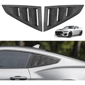 لوحة الغلاف المقطوعة النافذة الخلفية متوافقة مع موستانج GT/EcoBoost/Dark Horse Fastback 2024 2025 ، ربع النافذة الخلفية ، غطاء الغلاف الجانبي الخلفي ، 2 مساءً (أسود لامع)