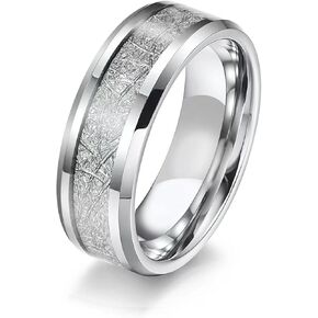 Stainless Steel Titanium Mens Finger Thumb Ring in Silver Tone, Silver Rings for Men, Mens Promise Rings, Wedding Band Comfort Fit, Size 7-12