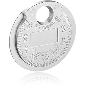 2PCS Spark Plug Measuring Tool, Wire Spark Plug Gauge Gapping Tool Scaled from 0.020 to 0.100 Inch, Universal Zinc Alloy Spark Plug Space Tool Gapper Gauge for Quick Reading