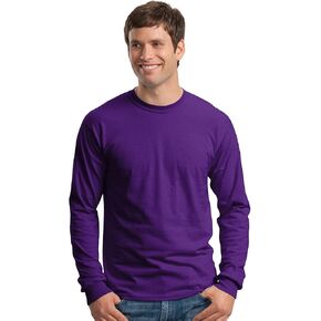 Cotton 6 oz. Long-Sleeve T-Shirt (G240) Purple, XL in Saudi Arabia