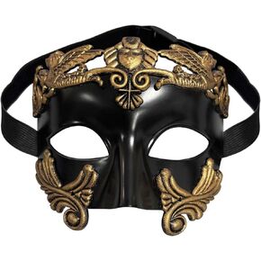 Masquerade Mask, Venice Mask, Ancient Greek Roman Warrior Venetian Gentleman Half Face Masks for Ball Mardi Gras