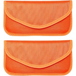 2PCS Faraday Bag, GPS RFID Signal Blocking Shielding Pouch for Key Phone Privacy Protection, Anti-Tracking Cellphone Car Key Fob Card Faraday Bag Wallet Case, Car Accessories (Black)