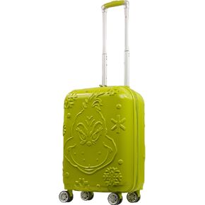 Ful Dr. Seuss The Grinch 22 Inch Carry On Rolling Luggage, Hardshell Suitcase with Spinner Wheels, Green
