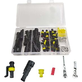 20 Kits 2 Pin Electrical Wire Connectors, Waterproof Male Female Terminal 2 Way Wire Connector Plug Kit, Automotive Electrical Connectors for Motorcycle Car Truck Boat Marine (2 pin)