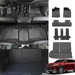 2010-2023 GX460 Cargo Liner & Backrest Mat Fit for Lexus GX460 - PU Leather Trunk Mat and 2nd & 3rd Back Seat Cover Protector - All Weather Protection Cargo Mats and Backrest Mat GX460 Accessories