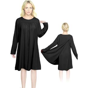 Hospital Gowns for Women Post Shoulder Surgery Dress Tear Away Snap Long Sleeve Dress Nursing Gowns in Kuwait