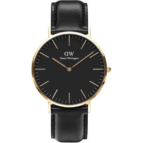 Daniel Wellington Classic Sheffield Watch, Italian Black Leather Band