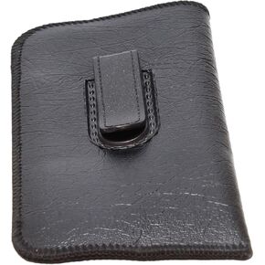 Calabria S-41 Soft Slim Slip In Eyeglass Case w/Pocket Belt Clip PU Leather Mens Womens Glasses Holder Pouch Sleeve Storage
